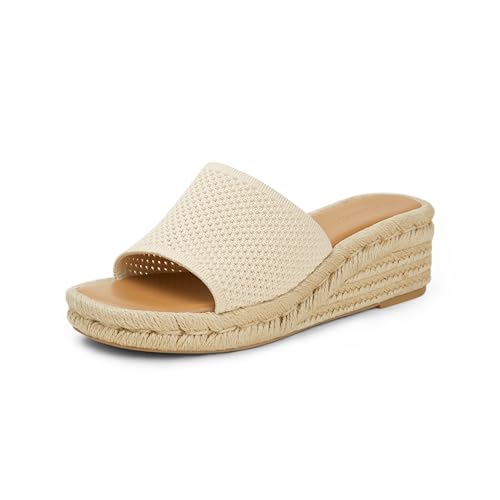 Espadrilles compensées femme Arromic : sandales été et chaussures à talons nude