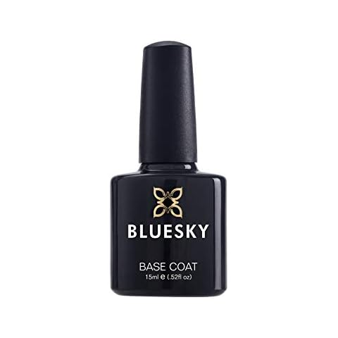 Bluesky Gel Nail Polish Base Coat Soak Off UV LED Gel Polish, Strong Adhesion, Long Lasting Manicures, Clear, Large, 15 ml Cover