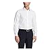 Calvin Klein Men's Slim Fit Non-Iron Herringbone Point Collar Dress Shirt, White, 16.5