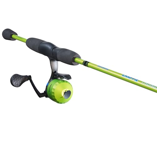 Lew's Mr. Crappie Crappie Thunder Underspin Reel and Fishing Rod Combo, Graphite Rod, 4.3:1 Gear Ratio, Interchangeable Retrieve, 6-Pound Line, Green