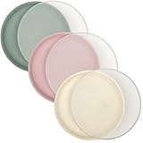 WeeSprout Baby & Toddler Non-Suction Plates with Lids, 100% Food Grade Silicone Plates, Premium Hard Plastic Lids, Unbreakable Design, Microwave & Dishwasher Safe, 3 Pack