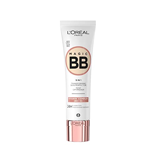 L'Oréal Paris Magic BB Cream, Getönte Tagescreme, 5-in-1, Für 24h Feuchtigkeit und einen ebenmäßigen Teint, Magic BB Teint Optimierer, SPF 11, Nr. 01 Very Light (Sehr Hell), 1 x 30 ml