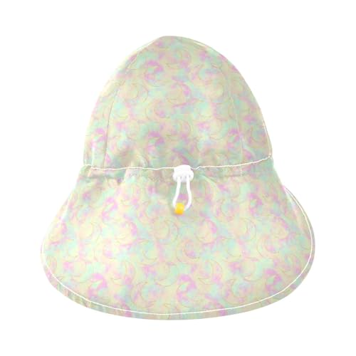 KLL Toddler Baby Beach Hat Boys Caps Baby Girls' UPF 50 Neck Flap Beach Essentials Seamless Pastel Aesthetics Mystery Moon3