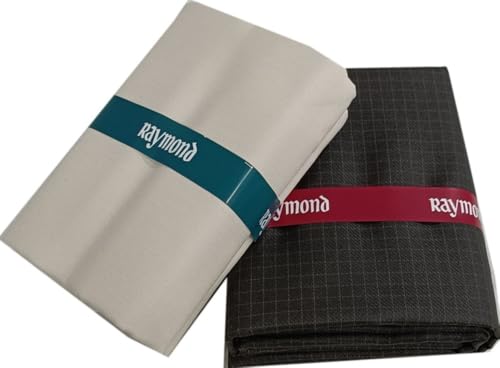 Image of Raymond Premium Unstitched Formal Shirt Fabric, Cotton Blend Stripes, 150 x 150 cm, Regular Fit, Professional Wear Collection