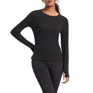 Thermal Tops Womens Fleece Lined Base Layer Top Undershirt Ladies Long Sleeve Underwear Soft Winter Warm Casual Fashion Shirt