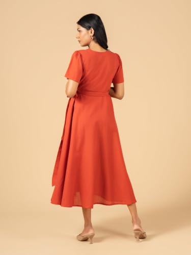 Image of The Mom Store Maternity and Nursing Wrap Dress for New Mom | Pre and Post Pregnancy Wear for Womens | Trendy Stylish Printed Friendly Dresses for Women | Comfortable