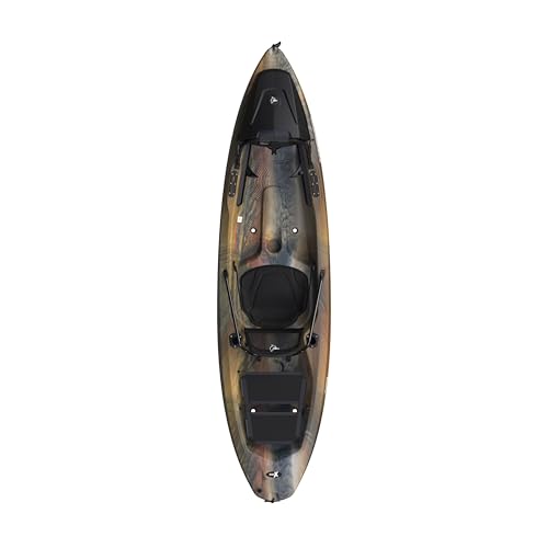 Pelican Seek 100XP - Sit on top Fishing Angler Kayak - Outback - Twin-Arched Multi-Chine Hull...