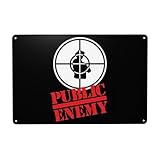 Public Enemy Metall-Blechschild, Vintage-Wanddekoration 