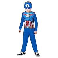 Rubie's Captain America Costume for Kids - Marvel Avengers - Small (3-5 Yrs)
