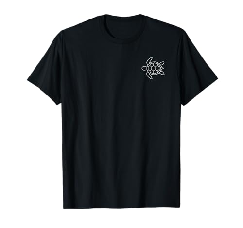 Minimalistische Schildkröte – Ozean Natur Meer Tier Design T-Shirt