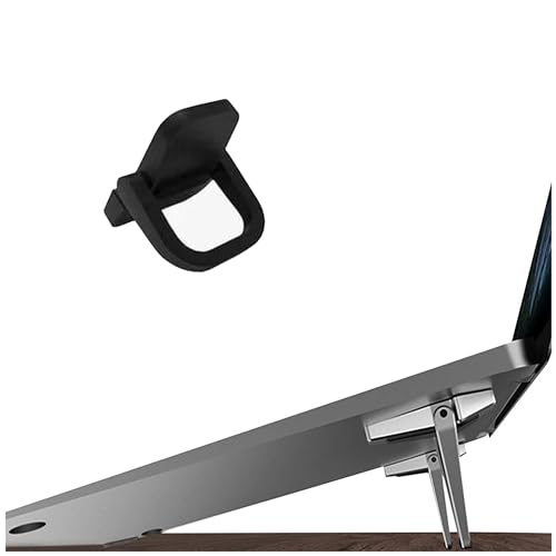 Image of Portable Foldable Mini Invisible Laptop Keyboard Riser, Self-Adhesive Cooling Pad,Laptop Desk Stand for MacBook Apple, Laptop, Lenovo, Dell, Hp, Acer& Other Laptops (Black)