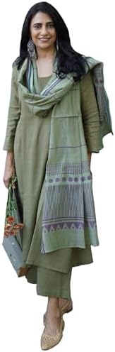 ANNI Designer Women's Rayon Blend Solid Straight Kurta with Pant & Dupatta