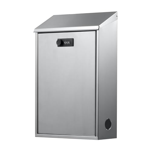 八番屋 ポスト 郵便ポスト 郵便受け 大型 ダイヤル錠 壁掛け ステンレス SUS304のサムネイル