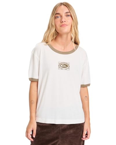 Quiksilver Ringer Screen - T-Shirt - S - Weiss.