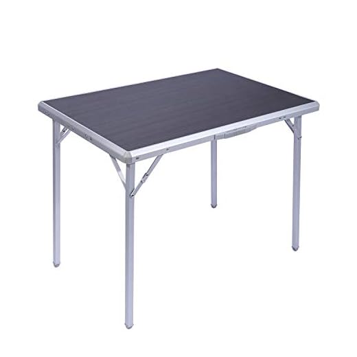 REDCAMP Aluminum Folding Table for Camping, Lightweight Portable Picnic Table with Telescoping Legs, Great for Outdoor Indoor, Gray 3ft
