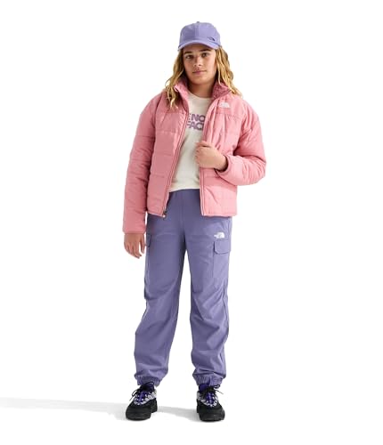 Image of THE NORTH FACE Girls Reversible Shasta Full Zip Jacket | Puffer Coat With Synthetic Insulation, Fleece Lined, Water Repellent