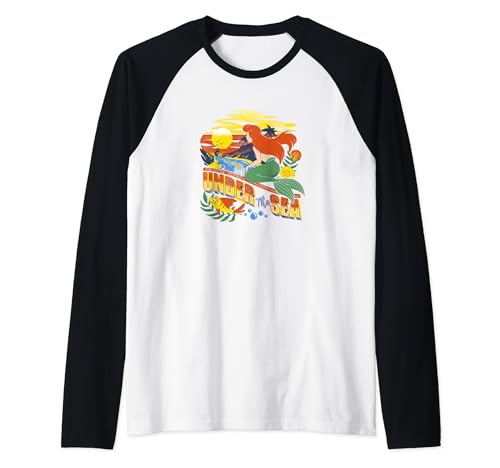 T-shirt Ariel La Petite Sirène haut baseball femme vêtement Disney vintage