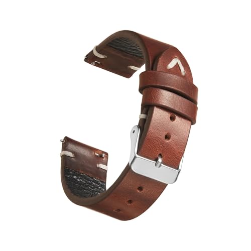 Bracelet de montre en cuir marron fait main au charme vintage unique