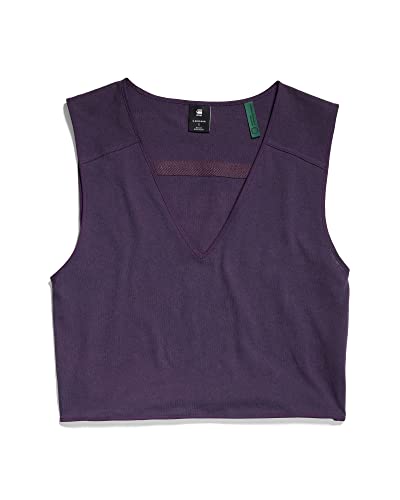 Miniatura 3 de G-Star Para Mujer Chaleco Boxy Cropped Graphic, Púrpura Carbonne Purple D22787-C336-0013 , M