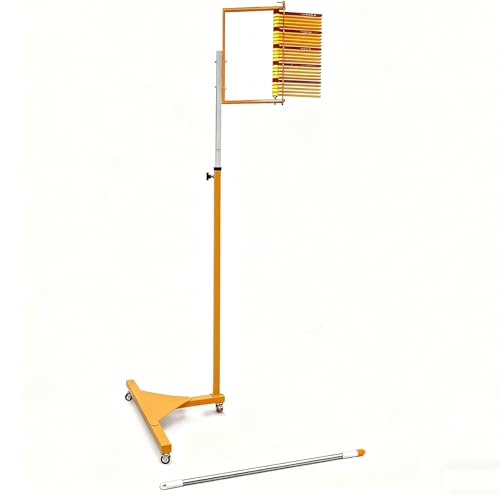LANBVIELT Vertical Jump Measurement Tool Floor-Standing Vertical Jump Tester, Adjustable Height Vertical Jump Measuring Trainer, Used for Volleyball Outdoor (Yellow, 5.9-10.2)