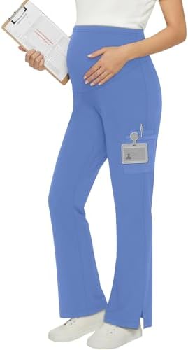 Women's Maternity Scrub Pants | Over Belly, Wide Leg, Cargo Pants...