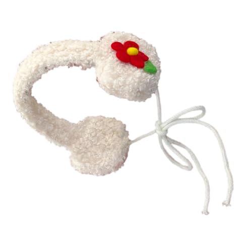 Plush Foldable Earmuffs Adjustable Knitted Ear Covers Winter Warm Ear Warmer for Cold Weather Protecting