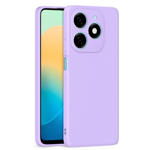 Image of Outlouders Back Cover for Tecno Spark GO 2024 | Camera Protection | Durable Soft Matte Silicone Bumper Case (Purple)