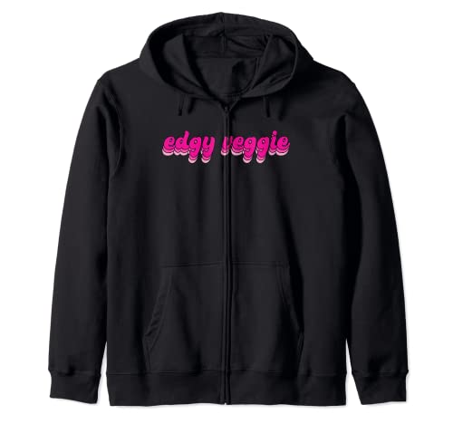 edgy veggie cute vegetarian gift idea Zip Hoodie