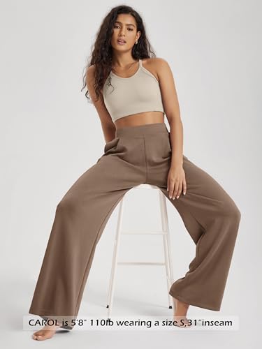 Image of ODODOS Modal Soft Wide Leg Pants for Women High Waist Casual Relaxed Pants with Pockets-27 /29 inch / 31 inch Inseam