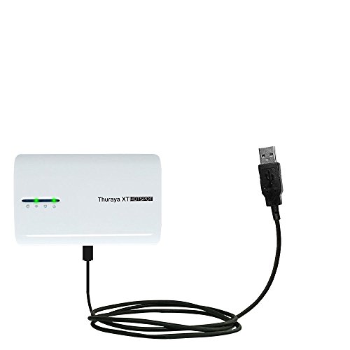 Gomadic USB Data Hot Sync Straight Cable Designed for The Thuraya XT-Hotspot with Charge Function – Two Functions in one Unique TipExchange Enabled Cable