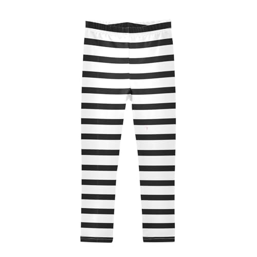 J JOYSAY White Black Striped Girls Leggings Kids Leggings for Kids