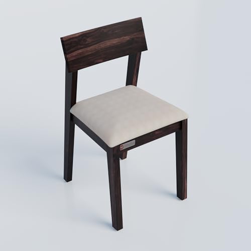 Image of DRIFTINGWOOD Liana 6-Seater Dining Table Set - Sheesham Wood Walnut Finish with Table, 4 Cushioned Chairs & Bench - Ideal for Kitchen & Living Room - Assembly Required