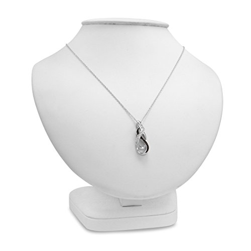 Black and White Diamond Infinity Pendant Necklace in Sterling Silver for Women |Real Diamonds in Real Sterling Silver- on an 18 inch Sterling Silver Chain3