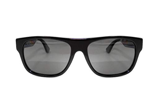 Gucci 0341 Black Web Stripe Square POLARIZED Sunglasses2