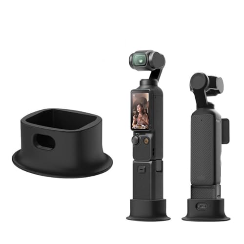 For DJI Osmo Pocket 4 ��p �V���R�� �X�^���h �x�[�X �����O���b�v �]�|�h�~ �Ռ��ی� 20g �y�� ���� �N�b�V���� ���S�� ��ʃ|�[�g���[�d �\ 1/4�l�W�Ή� �݊��� for DJI �|�P�b�g4 �p �A�N�Z�T���[ �u���b�N