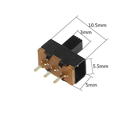 20pcs SS12F17 Toggle Switch 3 Pin 2 Files SS12F17G5 Handle High 5mm Slide Switch DIP