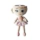 HYZSHL Ballerina Cappuccino Kuscheltier, Weiches Brainrot Plüschtier, Italienisches Design Für Spielzeug Und Dekoration, Ideal Für Kinder Und Erwachsene,Schönes Geschenk, 24 cm