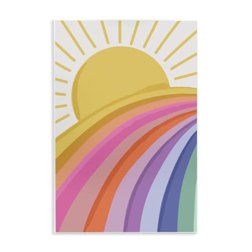 Rainbow Stripes Pattern, 13 x 19 Inch Mounted Print on Wall Plaque