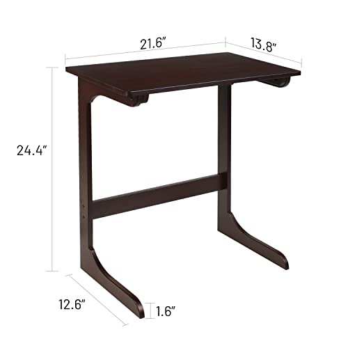 Wonder Comfort Sofa Couch End Side Table Tv Tray Easy Moved Coffee Laptop Desk For Living Room Bedroom, 21.6 X 13.8 X 24.4, Retro Color #TOP2