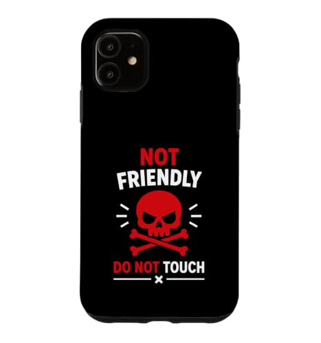 Funny Warning Introvert Not Friendly Do Not Touch �X�}�z�P�[�X iPhone 11 �p