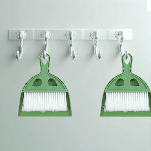 Ouligay Tischbesen mit Schaufel Handfeger und Schaufel, Tischbesen Besen und Kehrschaufel Set, Mini Kehrblech Handfeger Besen, SchaufelBesen Set für Haus, Büro, Schule, Haustier Reinigung – Bild 6