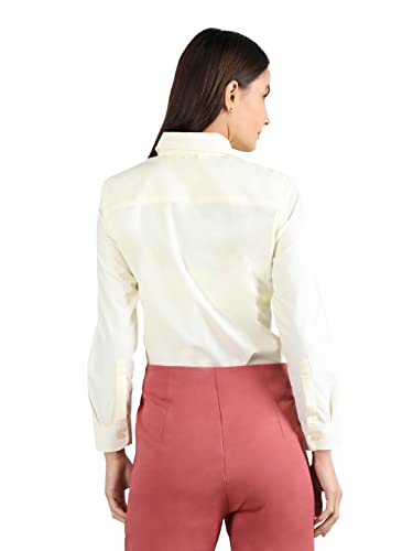 Image of CHKOKKO Women Solid Polycotton Regular Formal Shirt