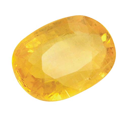 Saphir jaune naturel Pukhraj : véritable pierre précieuse Tejvij And Sons pour joaillerie