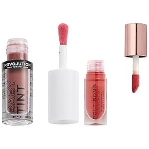 Makeup Revolution Pout Bomb Plumping Gloss- Peachy Coral |4.6 mlBaby Tint Blush Lip & Cheek Tint - Blush, Brown Pink (Glossy Finish) 20 31kakvUPKbL. SL500 . SS300