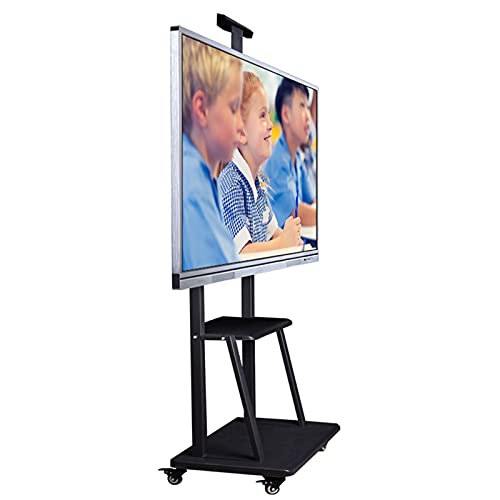 Soporte móvil para TV con 3 estantes y ruedas negro miniatura 1