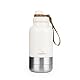 GrandTies Isolierte tragbare Hundewasserflasche mit 2 abnehmbaren Hundenapfspender, auslaufsicherer Reisebehälter für Hundefutter, Hundezubehör für Spaziergänge, Wandern, Camping (950 mL, Pudergrün)