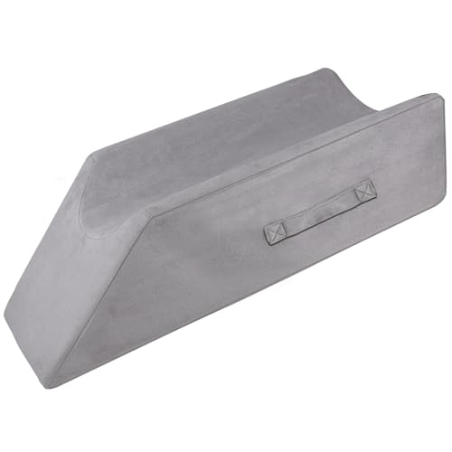 SWAWIS Almohada Piernas Dormir Almohada para Piernas Cojin Piernas Dormir Esponja Elástica Almohada Rodillas para Dormir, Favorece la Circulación Sanguínea, Gris Claro