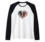Photo Gallery usa heart - 4 luglio maglia con maniche raglan Photo Gallery usa heart - 4 luglio maglia con maniche raglan