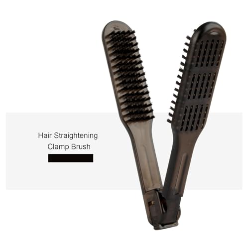 Plancha Cepillo para el Cabello Dioche con Diseño Ergonómico en V, de Doble Cara, Negro, para Todo Tipo de Cabello, Herramienta de Peinado Rápido miniatura 3