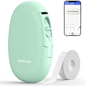 SUPVAN Label Makers E10 Mini Bluetooth Label Printer Wireless Labeler Label Maker Machine with Tape Multiple Templates…